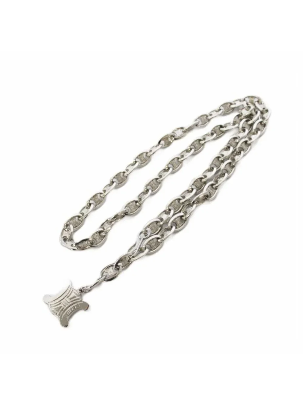 Celine Triomphe Chain Belt Silver Color